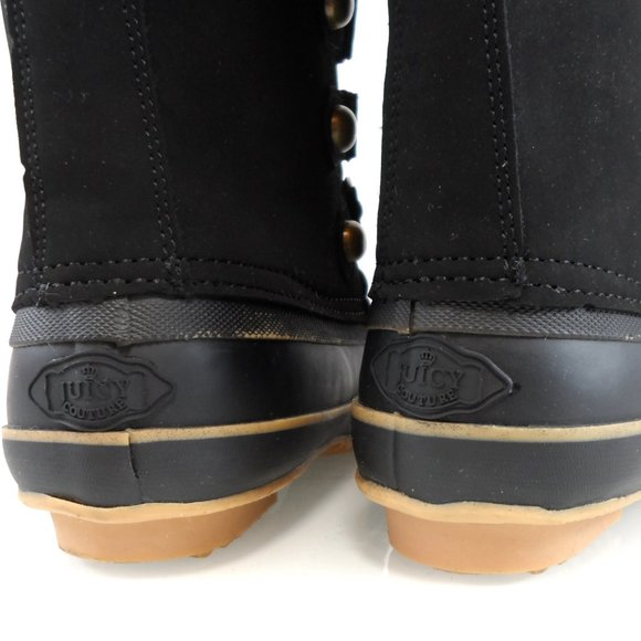 NEW Juicy Couture Waterproof Lace-Up Faux Fur Trim Duck Toe Winter Snow Boot 6 - Picture 7 of 11